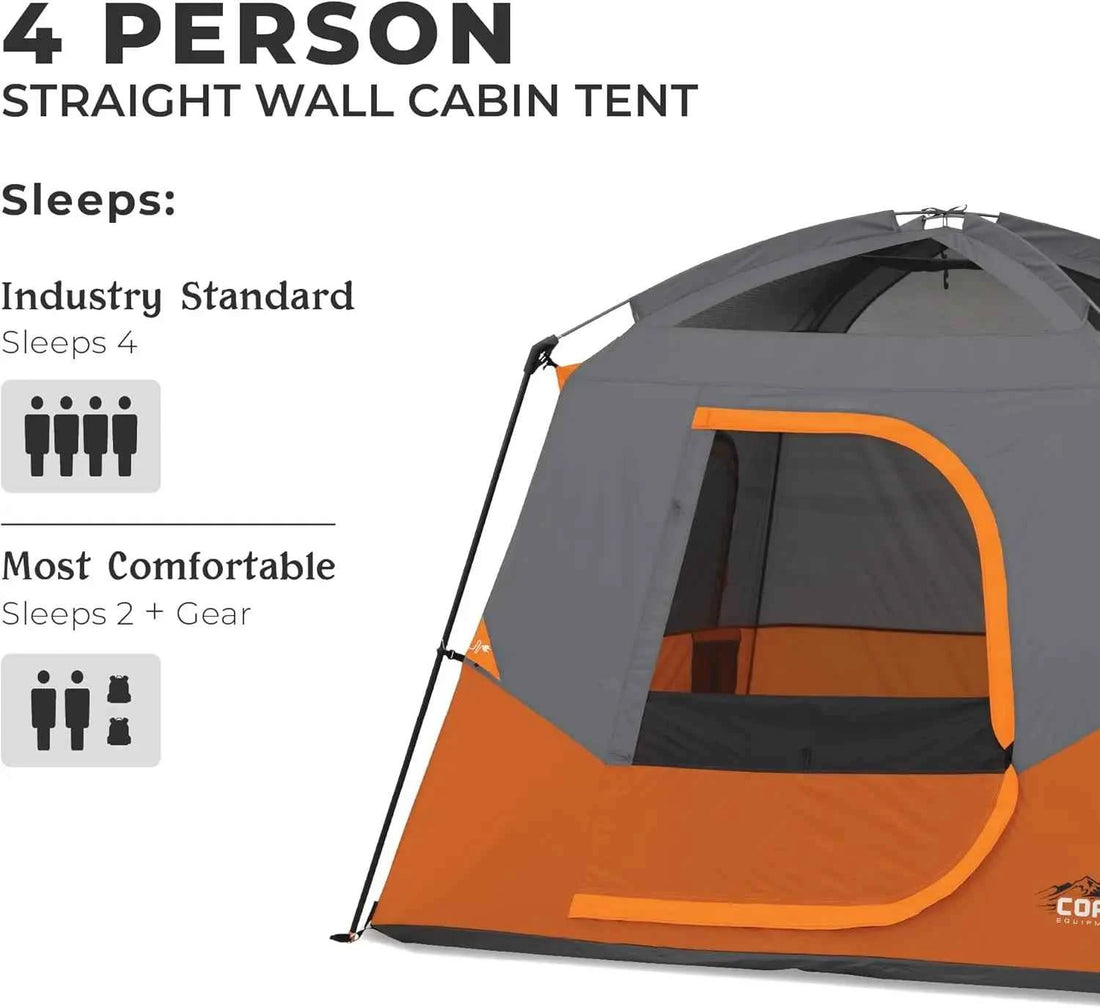 Tent for Family Camping | 4 Person &amp; 6 Person Portable Camp Tent with Carry Bag for Outdoor Car Camping | Included Gear Loft