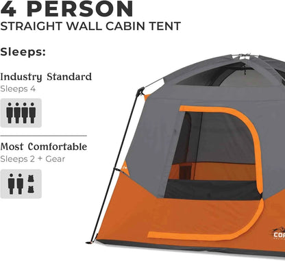 Tent for Family Camping | 4 Person &amp; 6 Person Portable Camp Tent with Carry Bag for Outdoor Car Camping | Included Gear Loft