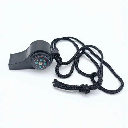 3in1 outdoor emergency whistle with compass, thermometer, outdoor whistle, convenient to carry suitable for camping and hiking