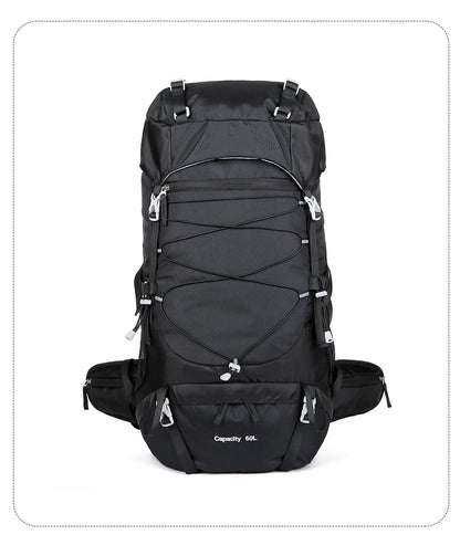 WESTTUNE 50L Hiking Backpack with Rain Cover Multifunctional Mountaineering Bag
