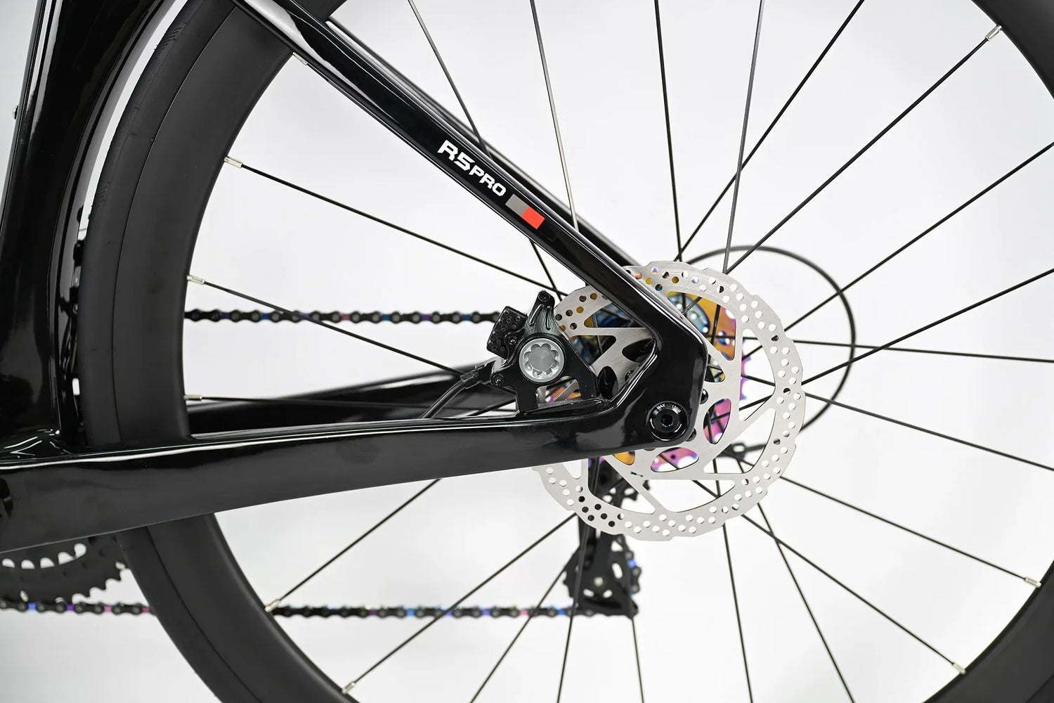 R5pro Carbon Fiber Road Bike 22/24 Speed Racing with Hydraulic Disc Brakes Available in 7 Sizes - 43.5/46/48/50/52/54/56