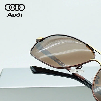 Audi Polarized Sunglasses – Unisex UV400 Anti-Glare Square Alloy Frame Sport &amp; Driving Shades