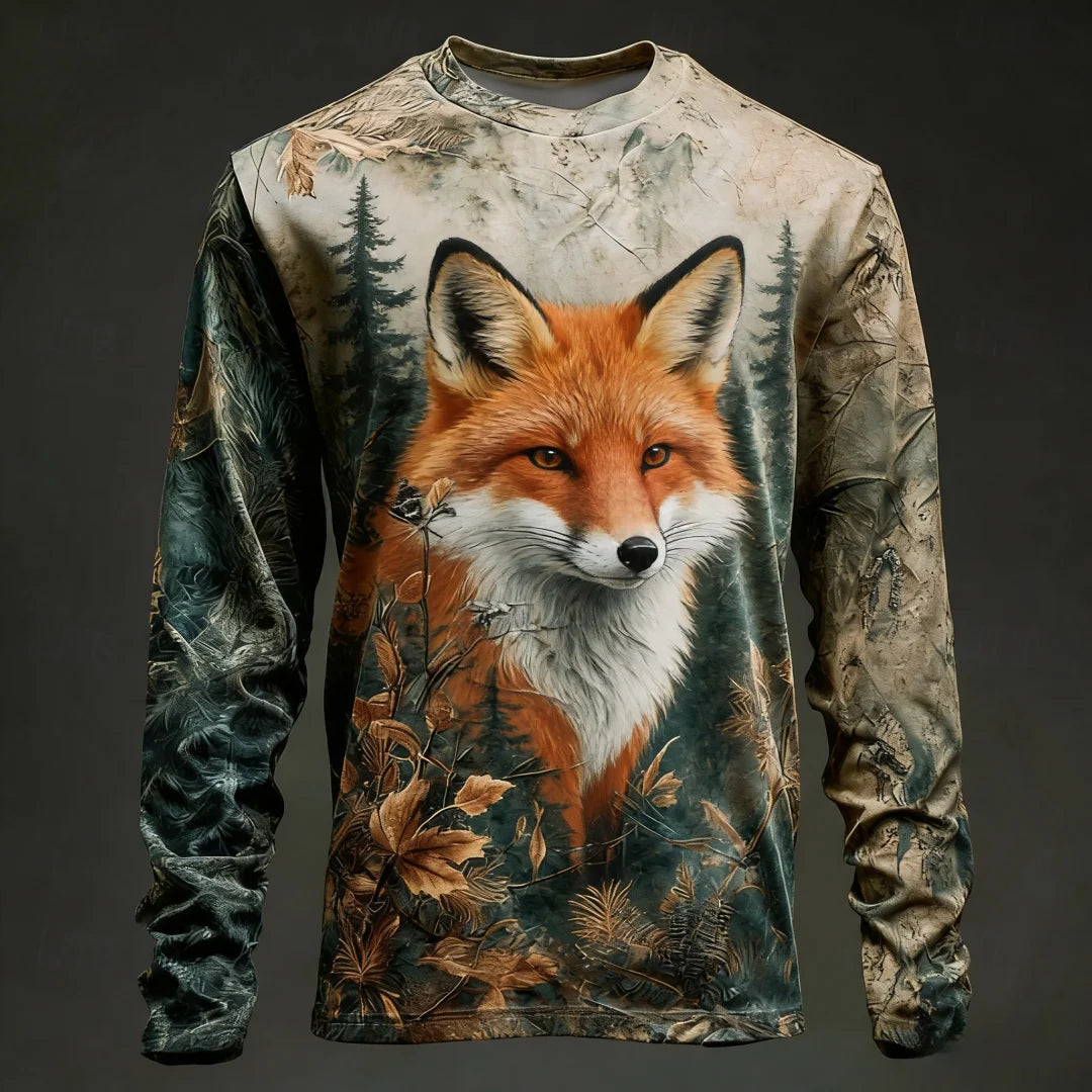Men’s Camo Deer Print Long Sleeve Shirt | Nature Nest Supply