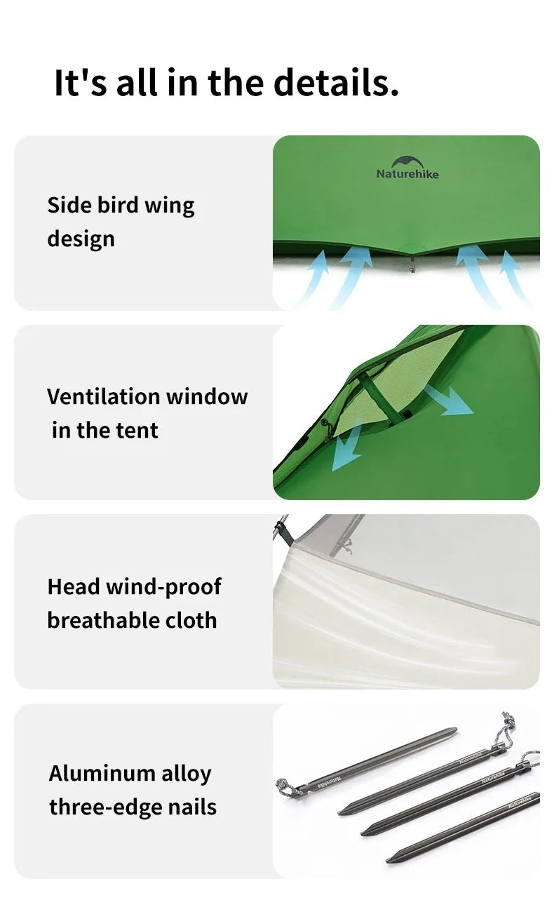 Naturehike Could Up Base 2025 Ultra light trekking tent Tent outdoor camping overnight double camping equipment
