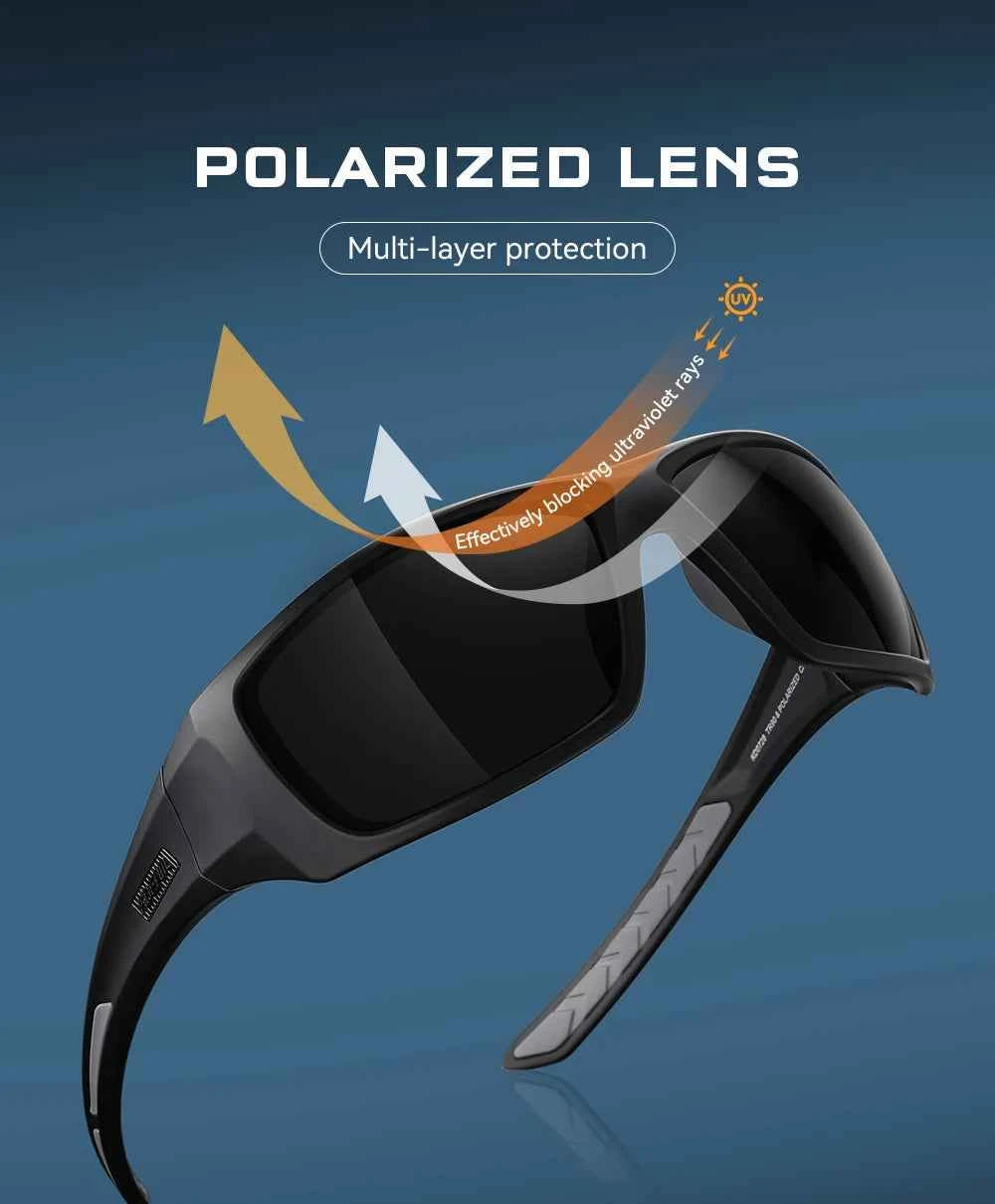 KDEAM High Quality TR90 Material Riding Sunglasses Men&
