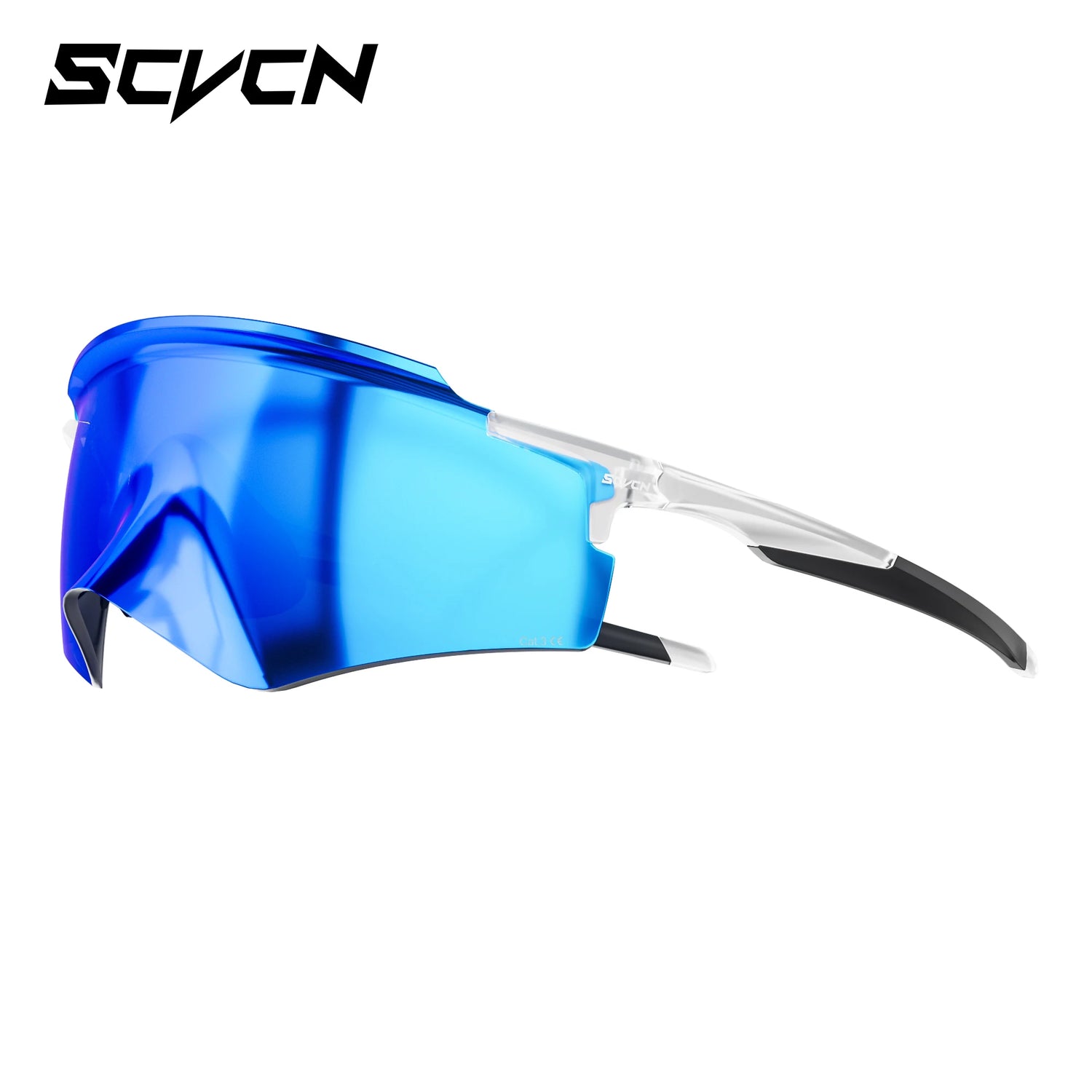 SCVCN Cycling Sunglasses – UV400 Waterproof Photochromic TR-90 Frame 146mm Wide Lens for MTB, Running &amp; Outdoor Sport