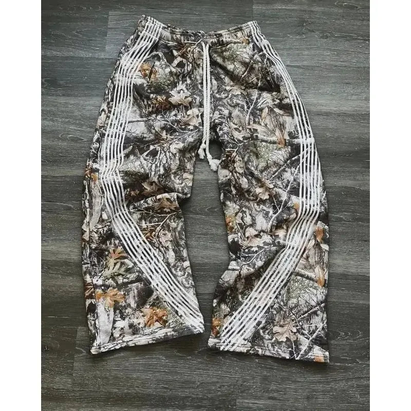 Men Baggy Pants Cargo Streetwear Joggers Men Y2k Camouflage Trousers Camo Pants Harajuku Korean Hip Hop Drawstring Sports Pants