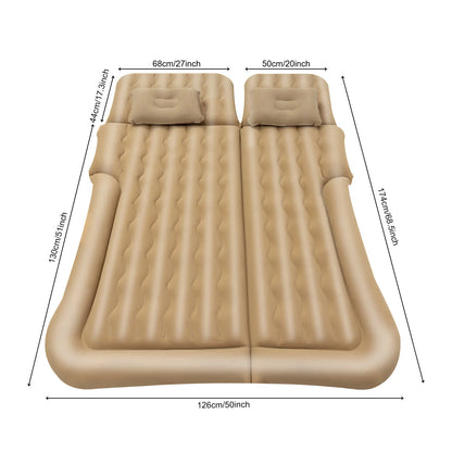 Portable Inflatable Car &amp; Camping Air Mattress – 174×126cm, 250kg Capacity, 6-Chamber w/ Pump, 2 Pillows &amp; Bag