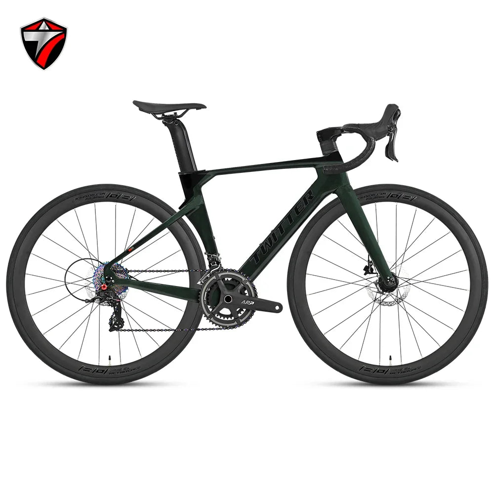 R5pro Carbon Fiber Road Bike 22/24 Speed Racing with Hydraulic Disc Brakes Available in 7 Sizes - 43.5/46/48/50/52/54/56