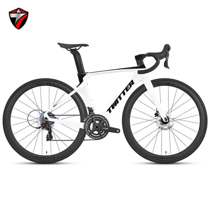 R5pro Carbon Fiber Road Bike 22/24 Speed Racing with Hydraulic Disc Brakes Available in 7 Sizes - 43.5/46/48/50/52/54/56