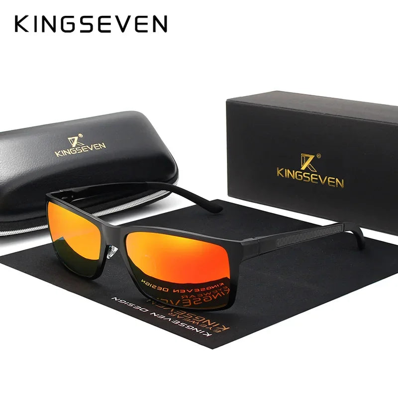 KINGSEVEN Aluminum Polarized Sunglasses – UV400 Mirror Anti-Reflective Driving &amp; Biking Eyewear