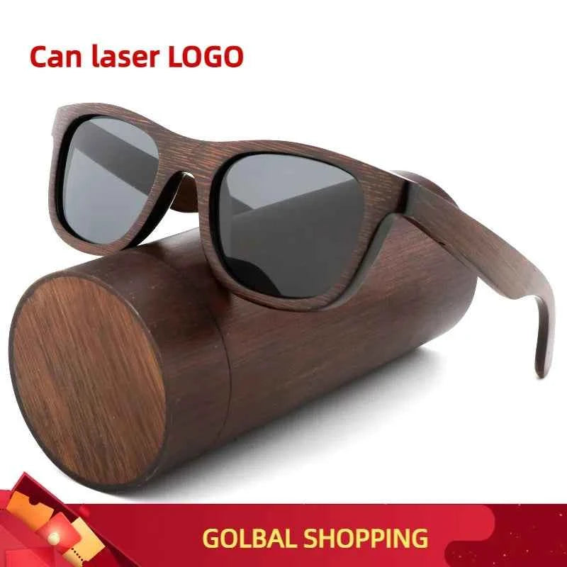 AN SWALLOW YW-87 Handmade Bamboo Sunglasses – TAC Polarized Mirror Gradient, UV400, Spring Hinges, Unisex