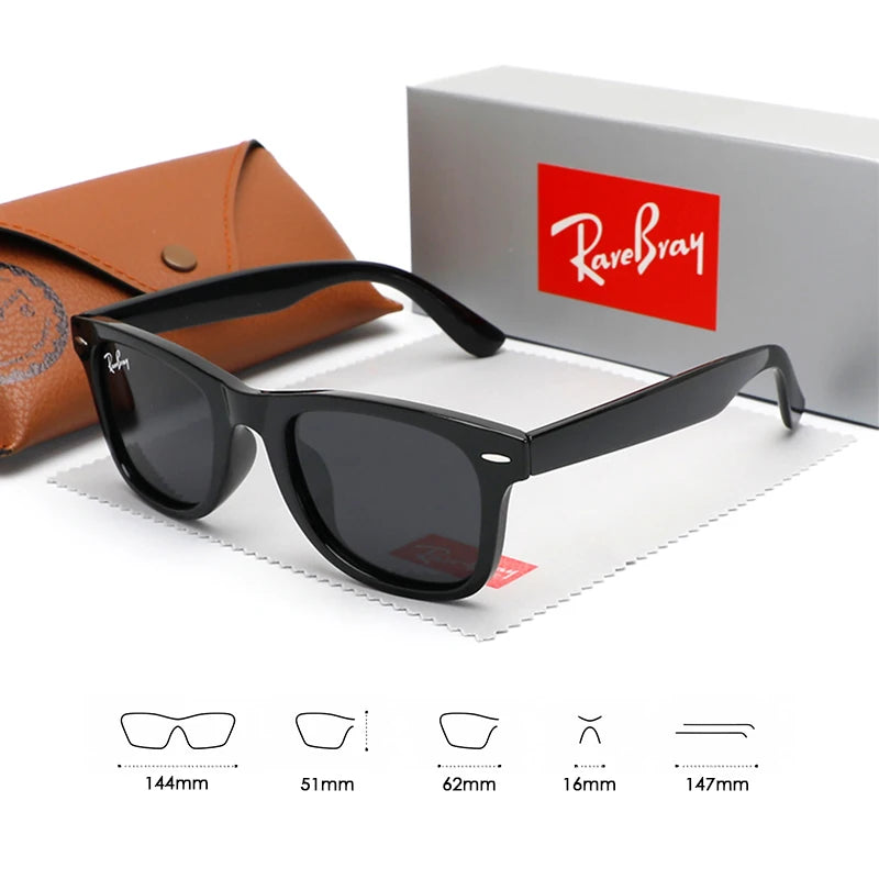 Oversized Polarized Square Sunglasses – Unisex Anti-Glare UV400 Driver Mirror Shades
