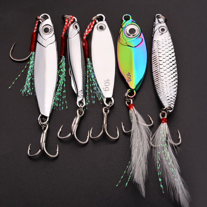 5pcs Metal VIB Wobbler Fishing Lure Set – 3g/10g/15g Sinking Hard Bait for Sea &amp; Freshwater Fishing