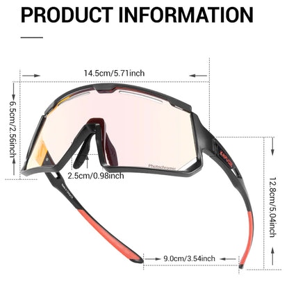 Kapvoe Photochromic Sunglasses for Men Cycling Glasses UV400 Sports Outdoor MTB Baseball Eyewear Women Sunglasses Cycling