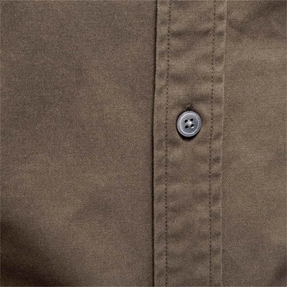 AIOPESON 2025 Business Cotton Pocket Shirt Men Long Sleeve Quality Casual Shirts for Men Casual Slim Fit Solid Color Men Shirts
