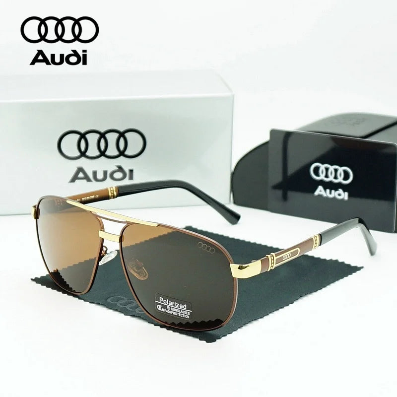 Audi Polarized Sunglasses – Unisex UV400 Anti-Reflective Alloy Frame Driving Glasses