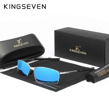 KINGSEVEN Fashion Alloy Frame Sunglasses – UV400 Polarized Rectangle