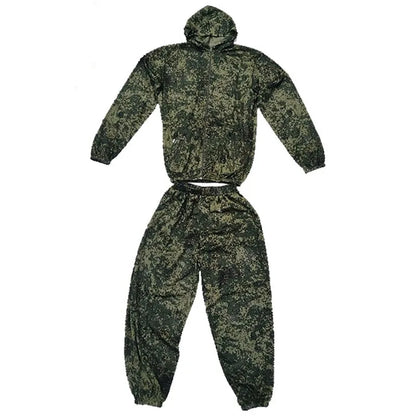 AUKUPKEE Tactical Mesh Mosquito-Proof Suit – Unisex Camo Hoodie &amp; Pants Set