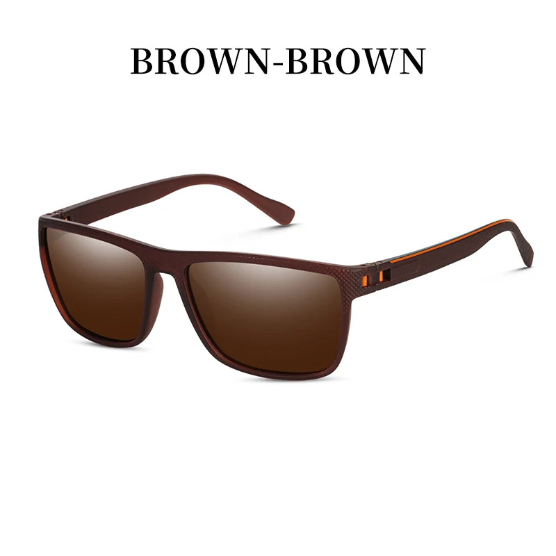 Polarized UV400 Square Matte Frame Sunglasses – Unisex Outdoor Eyewear