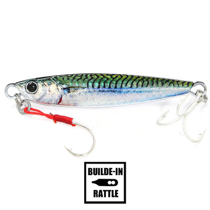 B&amp;U Rattle Metal Jig – Saltwater Fishing Lure, Long Casting, 40g / 60g / 80g