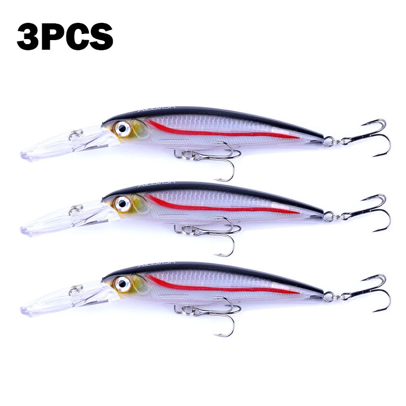170mm 30g Minnow Fishing Lure – Hard Bait Wobbler for Bass, Pike &amp; Saltwater Trolling