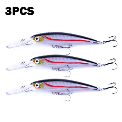 170mm 30g Minnow Fishing Lure – Hard Bait Wobbler for Bass, Pike &amp; Saltwater Trolling