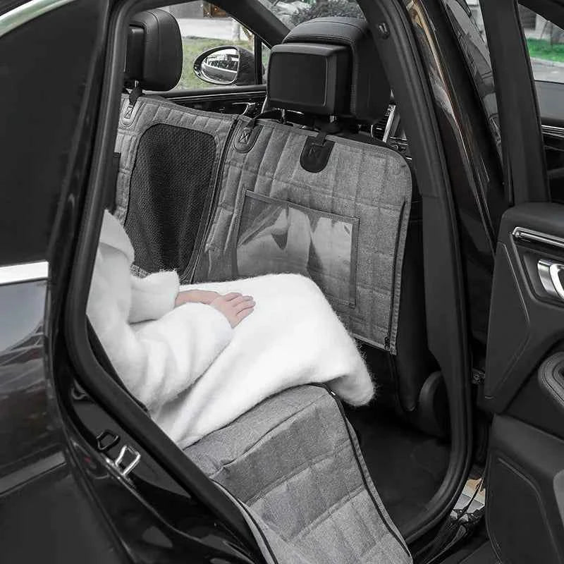 Dog Car Seat Cover Waterproof Pet Dog Carriers Travel Mat Hammock For Small Medium Large Dogs Car Rear Back Seat Safety Pad