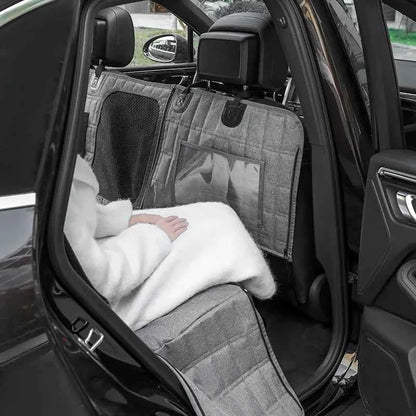Dog Car Seat Cover Waterproof Pet Dog Carriers Travel Mat Hammock For Small Medium Large Dogs Car Rear Back Seat Safety Pad