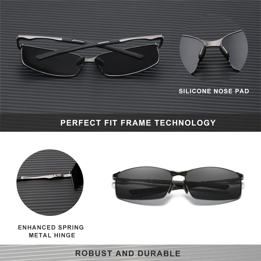 KINGSEVEN Fashion Alloy Frame Sunglasses – UV400 Polarized Rectangle