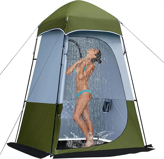 Privacy Shower &amp; Toilet Tent – 150D Oxford, Waterproof, 4-Season, 160×160×240cm