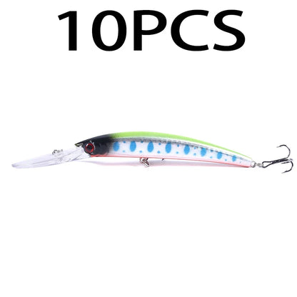 150mm 15g Deep Diving Jerkbait Minnow Fishing Lure – Hard Bait Wobbler with Rattle for Bass &amp; Pike