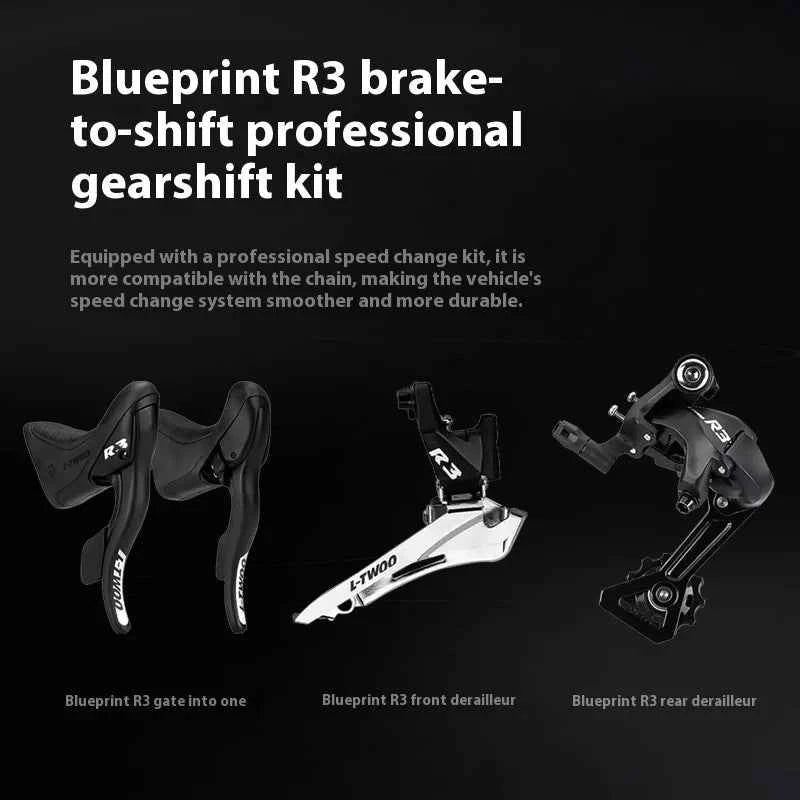 Aluminum Alloy Bent Handlebar Hidden Cable Road Bike Bicycle for Students and Teenagers