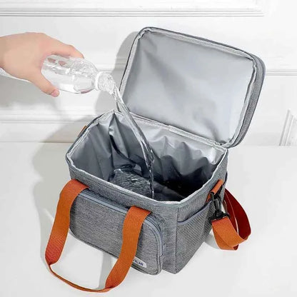 Insulated Thermal Lunch Bag – Waterproof Cooler Bag with Shoulder Strap for Camping, Work &amp; Outdoor Use