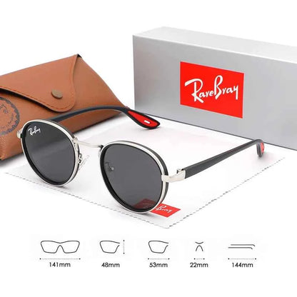 RareBray Causal Round Frame Sunglasses Fashion Men Polarized UV400 Glasses Luxury Retro Women Driving Summer Outdoor Glasses