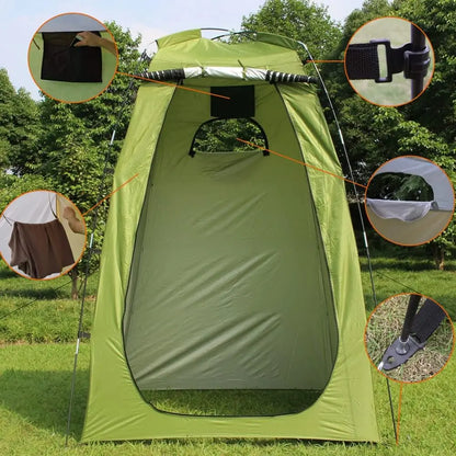Portable Pop-Up Privacy Shower Tent – Aluminum Poles, 4-Season, for Camping, Fishing &amp; Changing