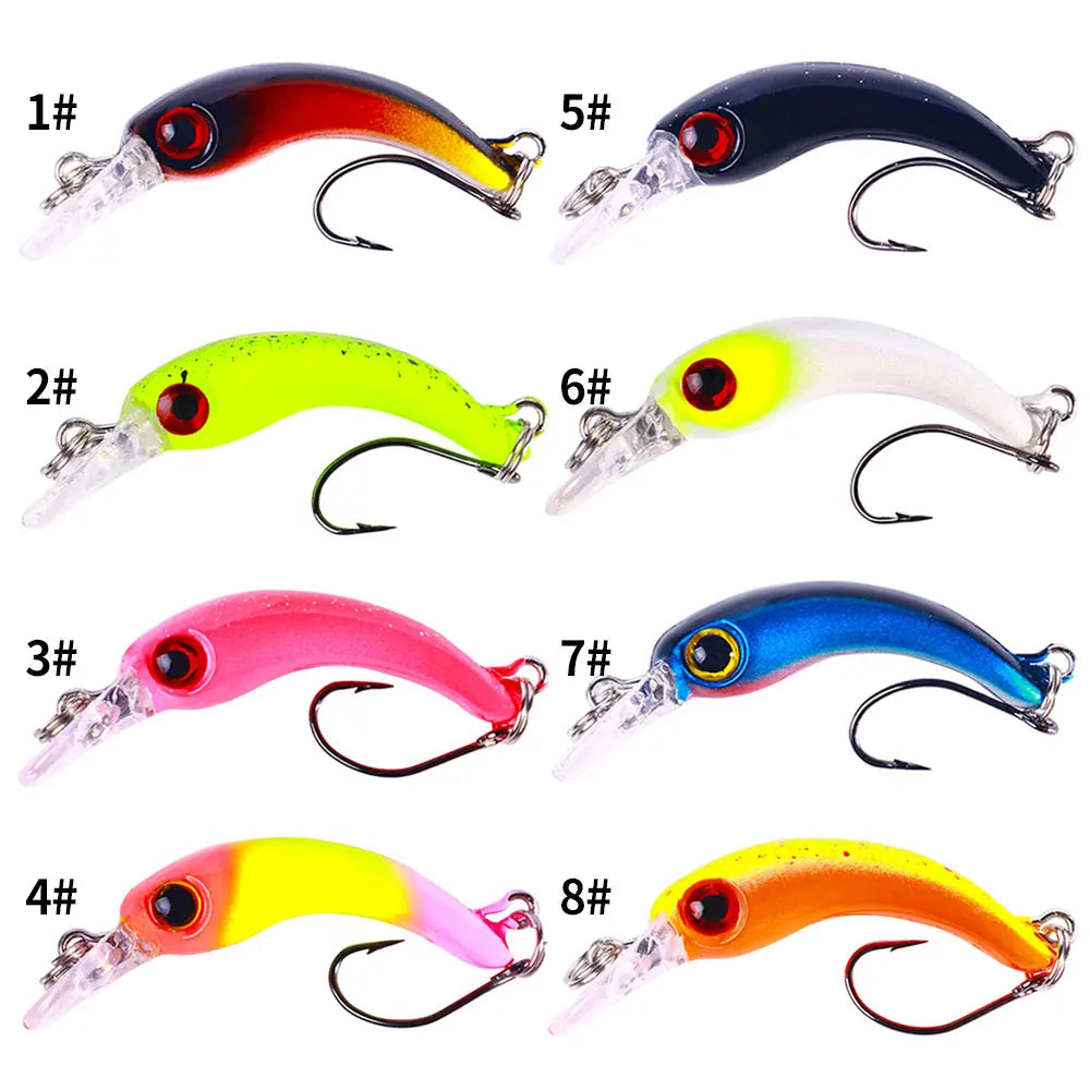 40mm 1.5g Mini Floating Minnow Fishing Lure – Hard Bait Crankbait Wobbler for Trout, Bass &amp; Pike