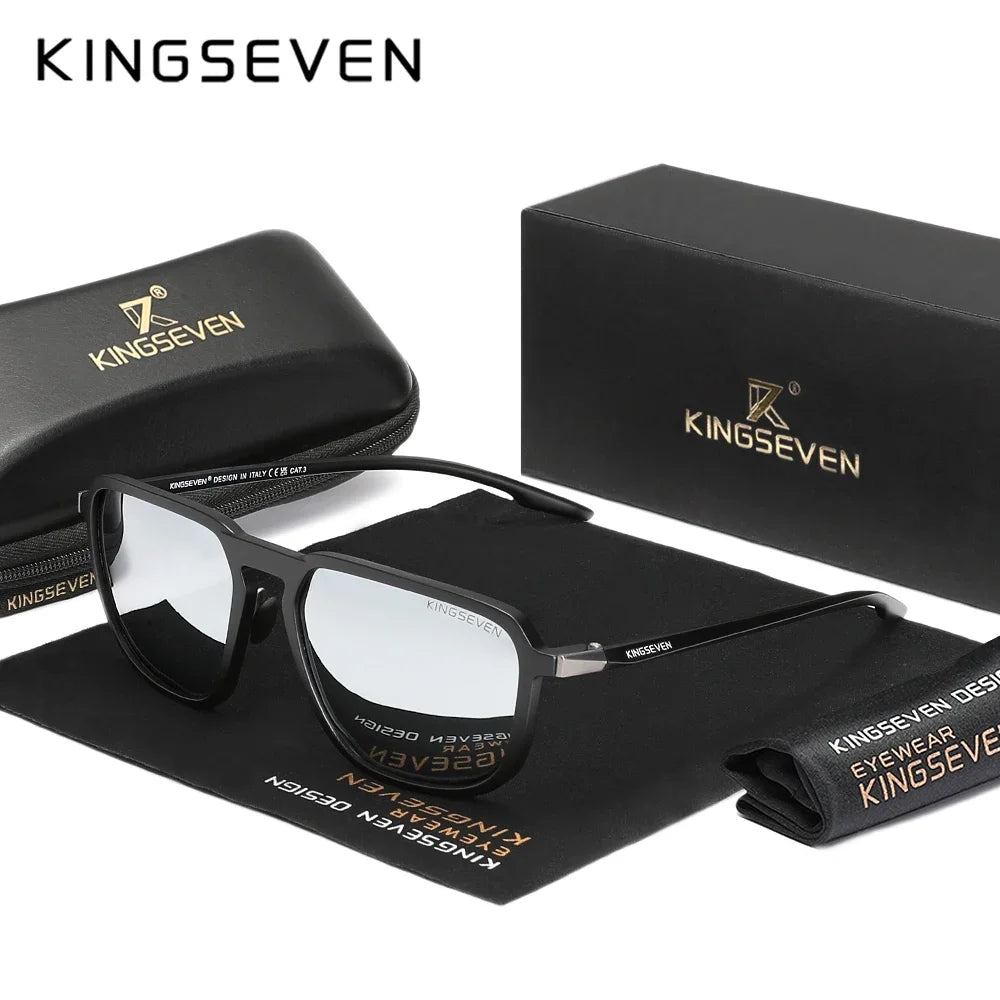 KINGSEVEN Polarized Driving Sunglasses – UV400 TR-90 Rectangle Frame, Unisex