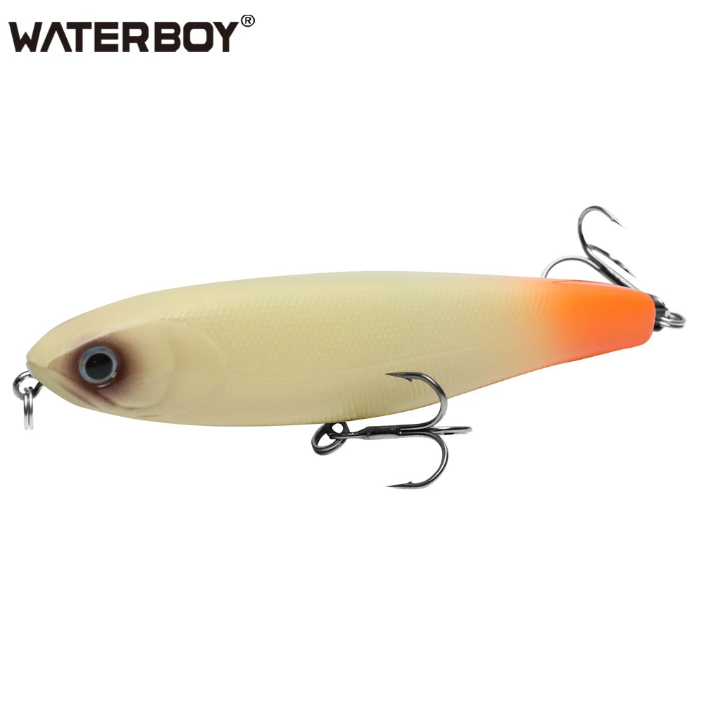 WATERBOY Pencil Stickbait – Walk-the-Dog Topwater Lure, 8.5cm / 9.5cm / 12.8cm, 32 Colors