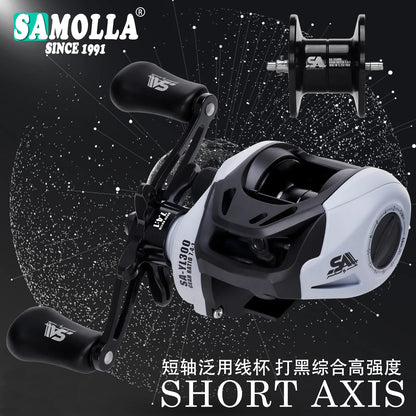 YL300 Baitcasting Fishing Reel – 6+1BB 7.4:1 Gear Ratio 10KG Drag Short-Shaft Spool for Snakehead, Lake &amp; Ocean Fishing