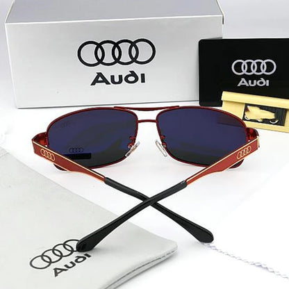 Audi Luxury Polarized Sunglasses – UV400 Anti-Reflective Rectangle Frame Unisex Driving &amp; Outdoor Eyewear (Model 55303)