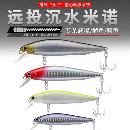 Tremor Sinking Minnow Lure – Magnet Weight Transfer, 3D Eyes, 5g / 7g / 10g / 14g