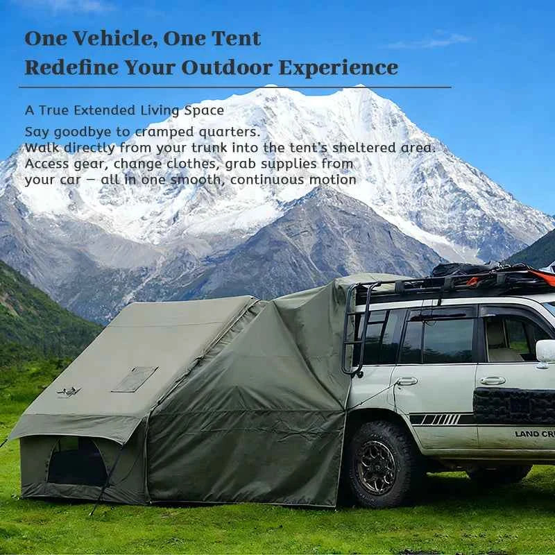 PAKICETUS Inflatable Camping Tent 4-8 People with Windows Portable Water-Resistant Camping Tent