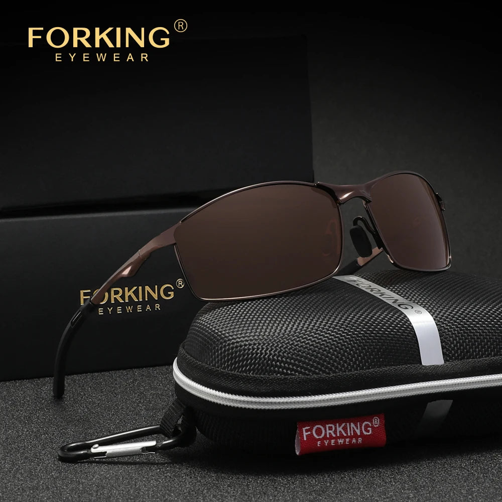 FORKING UV400 Polarized Rectangle Sunglasses – Unisex Outdoor Sport