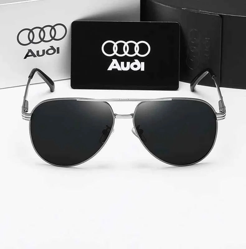 Audi UV400 Polarized AntiGlare Retro Flight Sunglasses Glasses for Motorcycle Classic FrogEye Outdoor Glasses Men Women 558