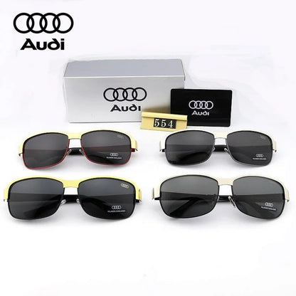 Audi Polarized Driving Sunglasses – UV400 Anti-Reflective Rectangle Frame Unisex Anti-Glare Eyewear (Model 55404)