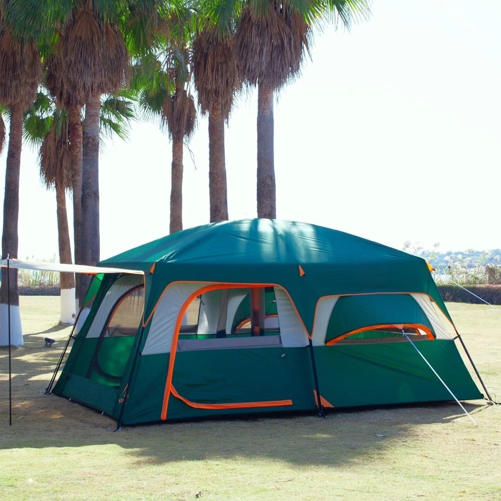 Extra Large Tent 12 Person,2 Bay Windows,Family Cabin Tents,14&