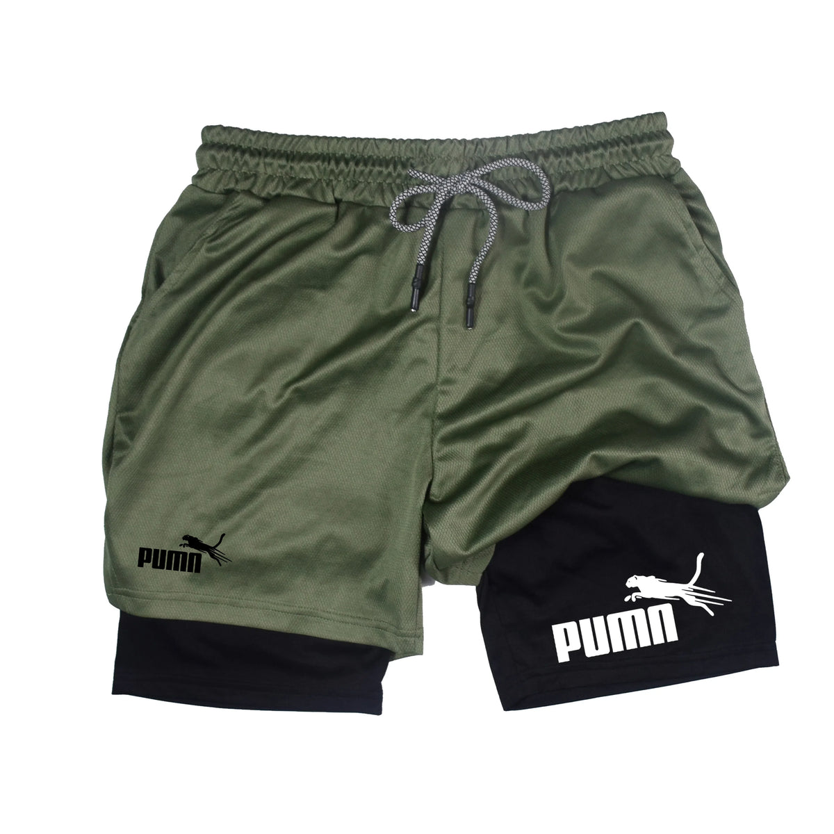 Summer Breathable Two-in-one Double-layer Shorts Men&
