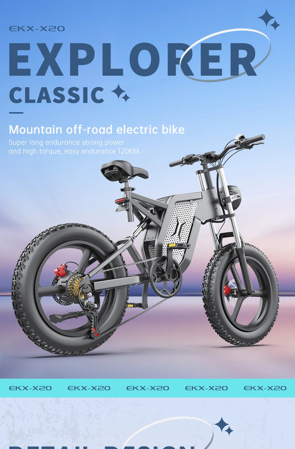EKX X20 Electric Bicycle 48V 35AH Lithium Battery Adult Mountain Ebike 20 Inch Mountain Electric Men&