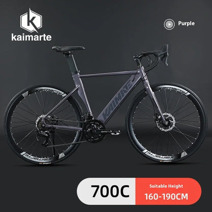 Aluminum Alloy Bent Handlebar Hidden Cable Road Bike Bicycle for Students and Teenagers